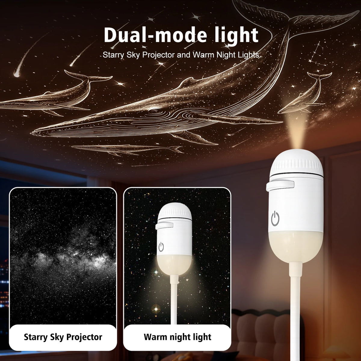 2-in-1 USB Galaxy Ambient Projector
