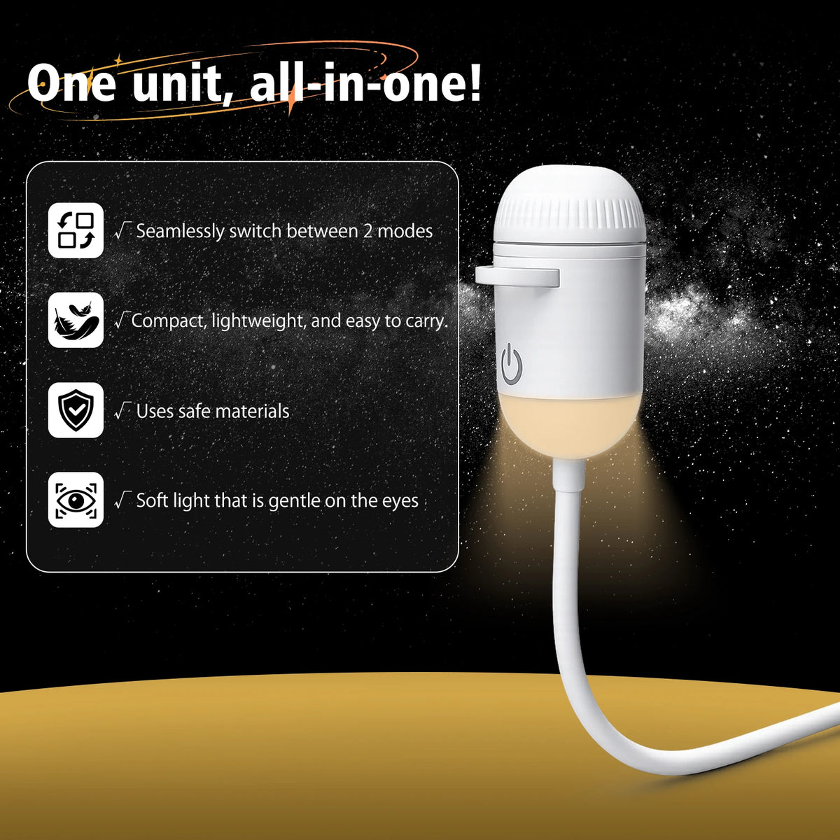 2-in-1 USB Galaxy Ambient Projector