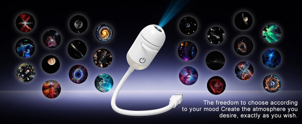 2-in-1 USB Galaxy Ambient Projector