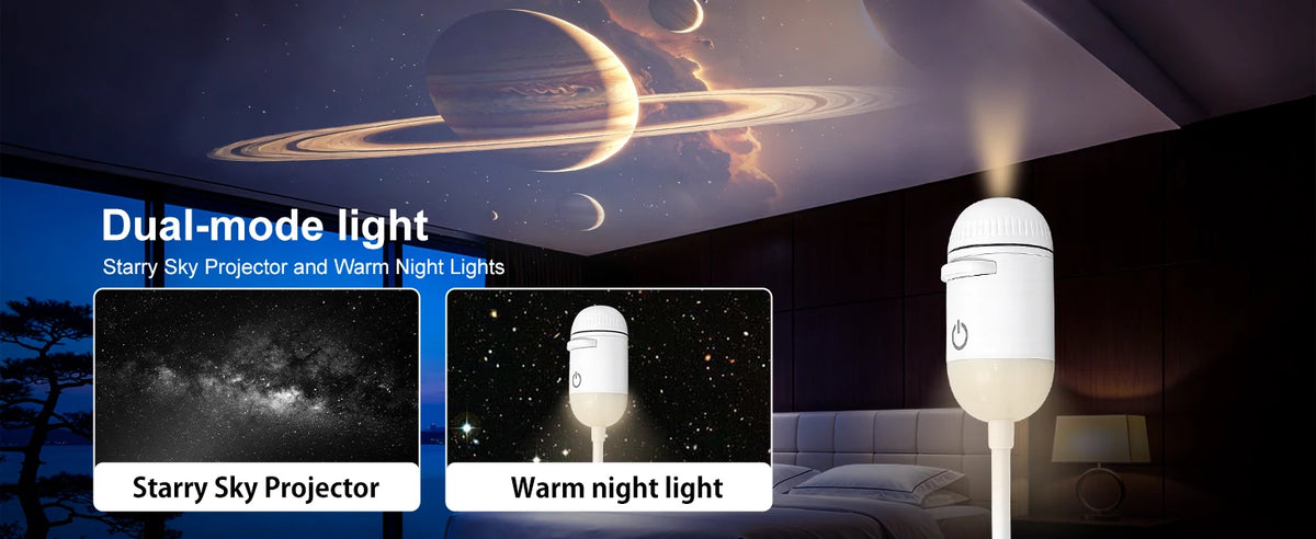 2-in-1 USB Galaxy Ambient Projector