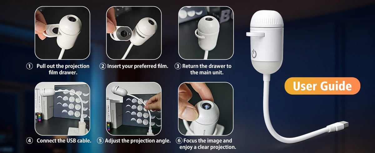 2-in-1 USB Galaxy Ambient Projector